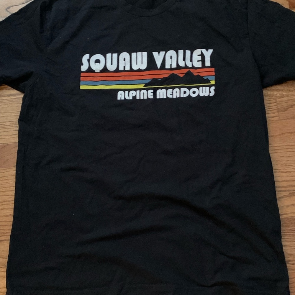 Next level black Squaw Valley Alpine black cotton t-shirt